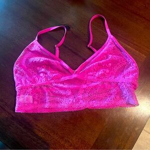 Pink lace bra size large